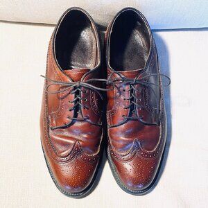O'Sullivan vintage brown wingtip lace up shoes Mens 9 1/2 classic luxury
